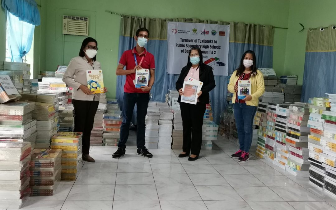 A1E, Rex Bookstore turn over PHP4.5M worth of books to Atimonan schools