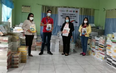 A1E, Rex Bookstore turn over PHP4.5M worth of books to Atimonan schools